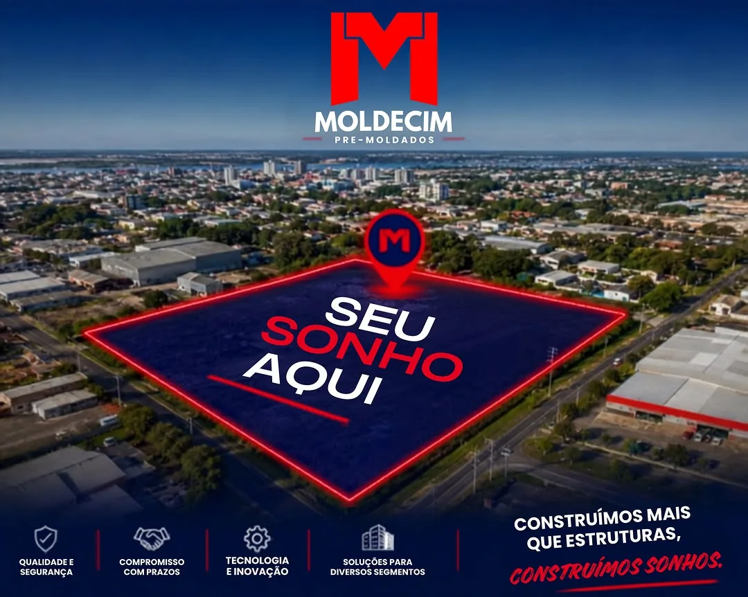 Terreno em Pelotas demarcado com a chamada "seu sonho aqui"
